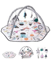 VEVOR Tapis d'Éveil Bébé de Jeu d'Activité avec Jouets Sensoriels 1060 x 1060 mm