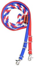 Showman Premium Braided Red, White & Blue Nylon Contest Reins