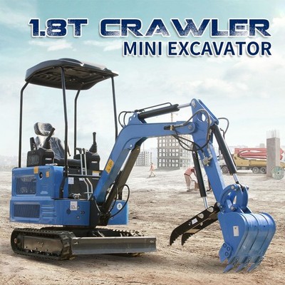 FREE SHIPPING 1.8Ton Mini Excavator Kubota Diesel 4000lb Crawler Pilot Digger