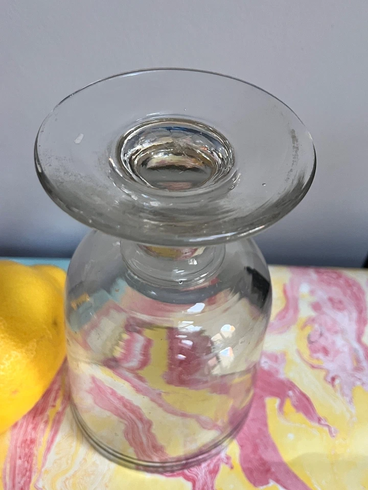 Antique Large 3/4 Pint Hand Blown Rummer Glass – Early 19th Century  Pontil Mark - Image 3 of 4