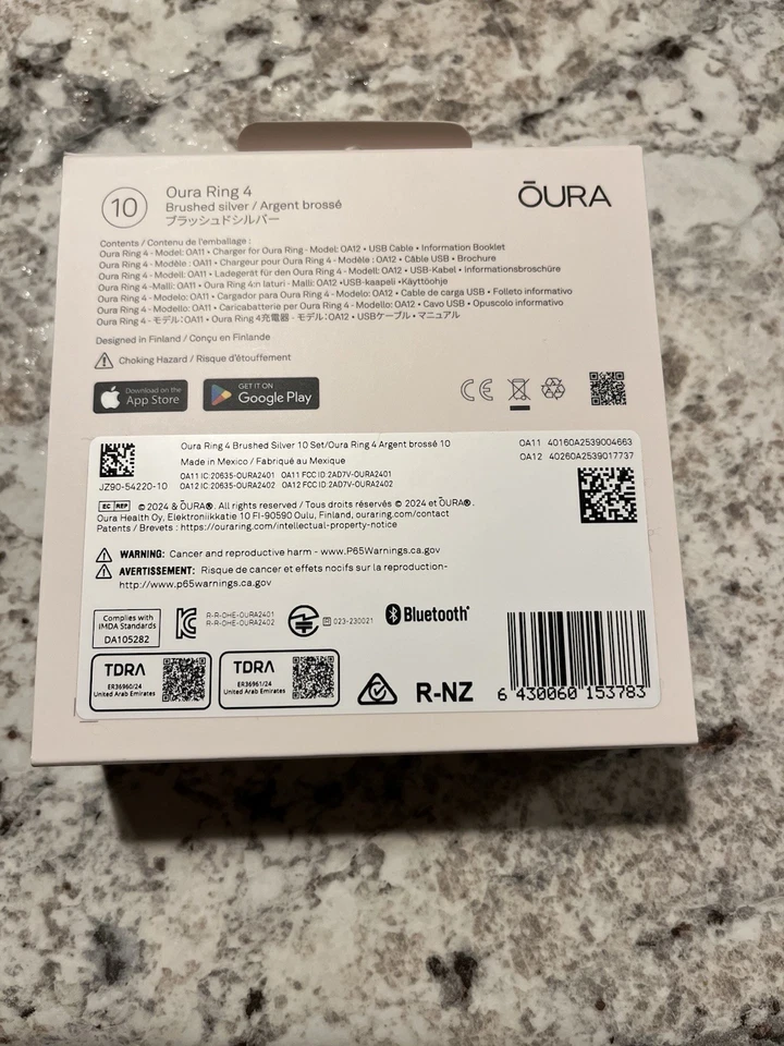 Oura Ring Gen 4 Brushed Silver, Size 10 - Image 2 of 4