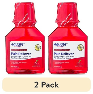 Equate Pain Relief Liquid (Cherry)   500mg (2 Pack)