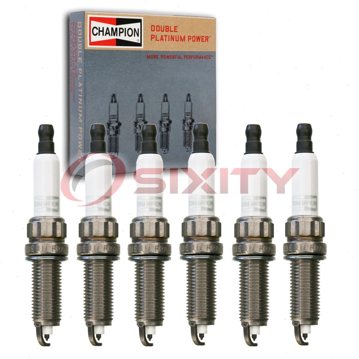 6 pc Champion Double Platinum Spark Plugs for 2014-2016 BMW 335i GT xDrive vp