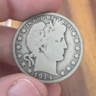 1914 Barber Half Dollar 50C Silver 0.9 Fine Philadelphia Business Strike Cir