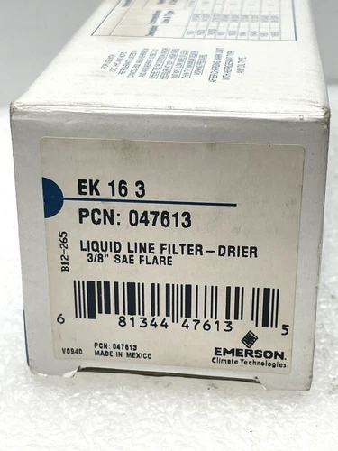 EMERSON 047613 LIQUID LINE FILTER DRIER 3/8" SAE FLARE EK 16 3