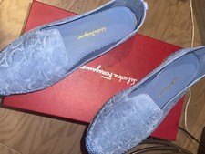 SALVATORE FERRAGAMO Sue logo-embossed suede espadrilles