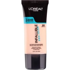 LOREAL Infallible Pro-Glow Makeup Foundation - 201 CLASSIC IVORY - expired