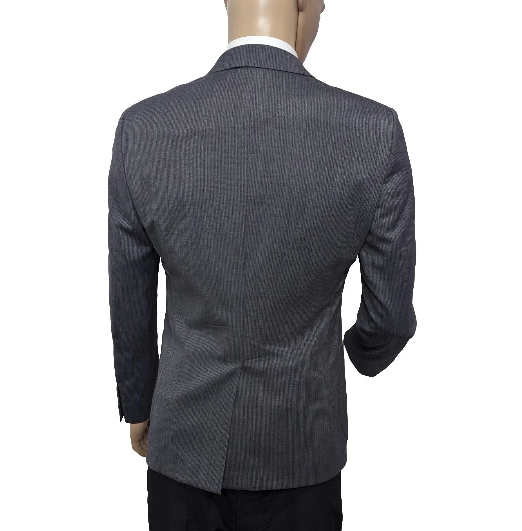 Blazer Gucci uomo slim fit lana doppia G antracite nuovo con etichette UK 36C (36S) PREZZO AL PUBBLICO £ 1080