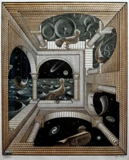 Another World by M.C. Escher 1925 Surreal Architecture Space Illusion Art Print