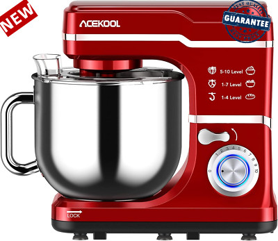 7.5QT Food Stand Mixer 10-Speed 660W Dough Mixer Meat Blender Beater Kitchen New