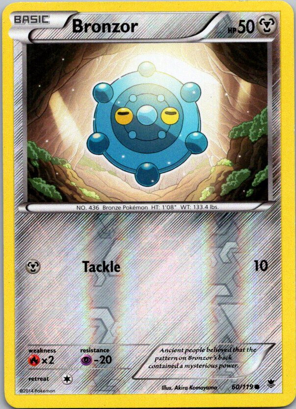 Pokemon XY Phantom Forces Bronzor Reverse Holo 60/119