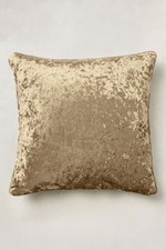 VELVET CUSHIONS SET OF 2 18" LARGE LUXURY CRUSHED + HOLLOWFIBRE PAD FILLED