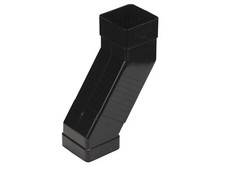 Floplast Down Pipe RBS5BL 65mm Square - Adjustable Offset Bend - Black