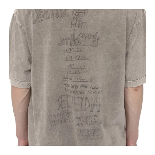 CAMISETA GOTOFREE 24SS MIHAR YASUHIRO MMY CUELLO REDONDO VINTAGE LAVADO GRAFFITI TOP TEE - Imagen 9 de 12