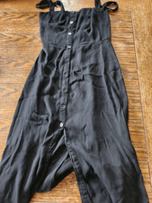 Reformation black sleeveless button down midi black dress sz 6