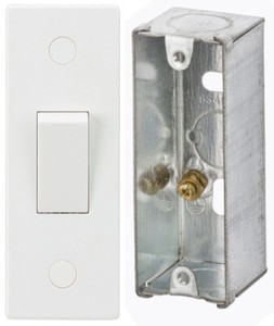 INTERRUTTORE LUCE ROCKER - PARETE 1 - BANDA 2 - BIANCO VIA - Foto 7