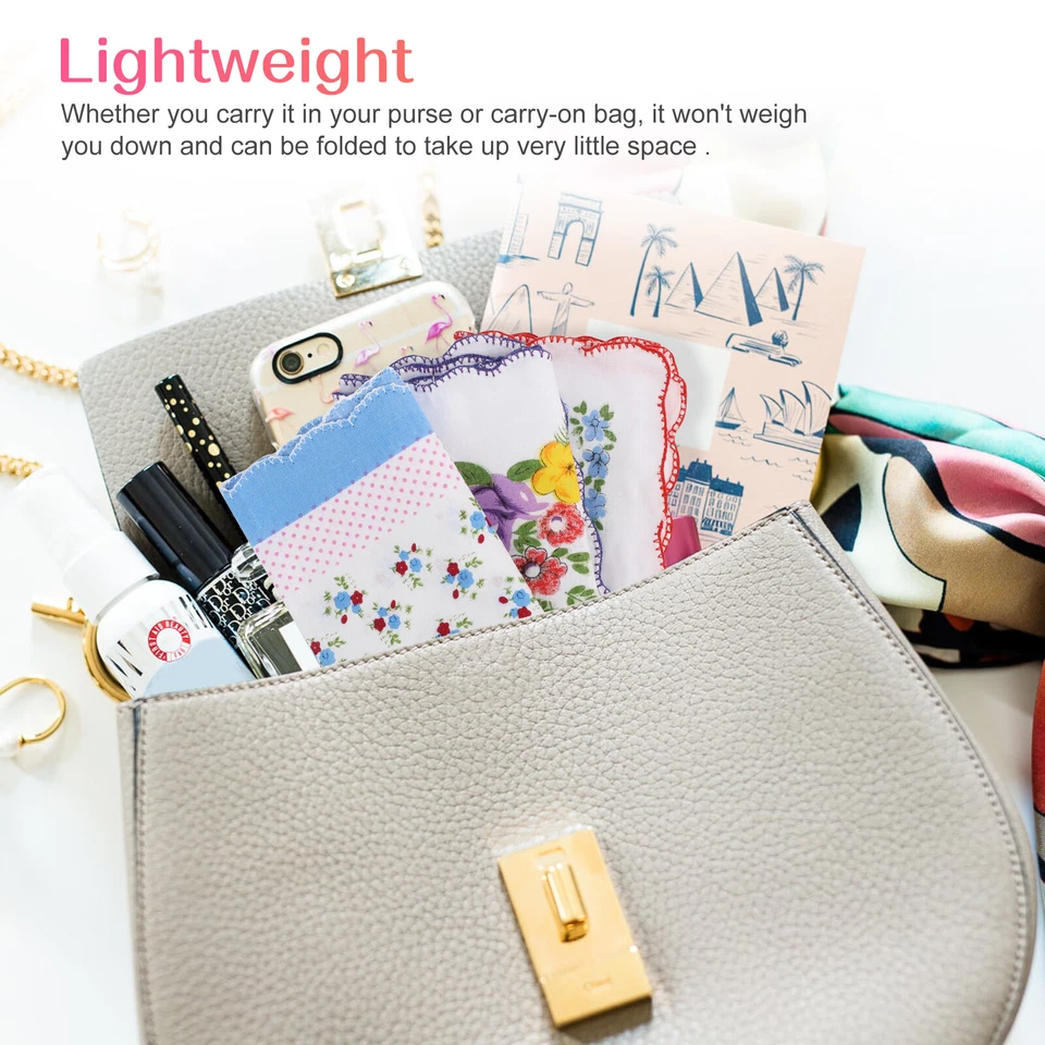 20 pañuelos de dama, pañuelos clásicos de algodón, cuadrados de bolsillo florales vintage Foto 4 de 4