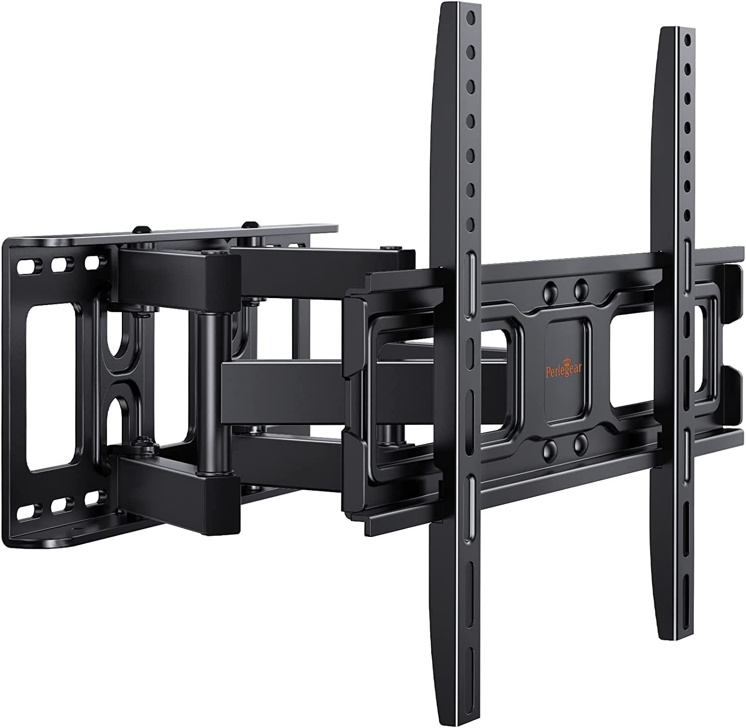 Perlegear TV Wall Mount Bracket Full Motion for 26-65 Inch LED, Dark Black