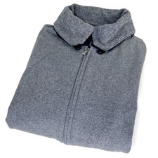 Vintage Banana Republic Gray Flannel Zippered Coat with Hood