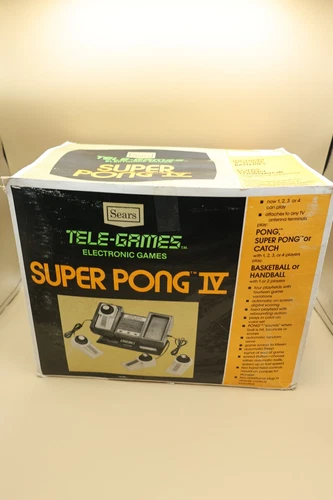 Telejuegos vintage Sears Atari Super Pong IV usados en caja original sin probar