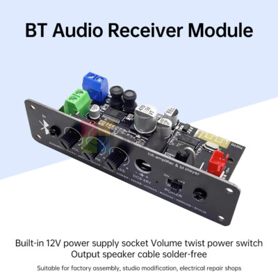 DC12V HIFI High Bass Bluetooth 5.1 Amplifier Board Audio Receiver Car Amp Module