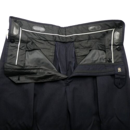 BURBERRY TAILORED ATHLETIC SUIT JACKET PANTS WOOL STRIPE NAVY 42 R US 52 R IT - Picture 13 of 20