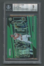 2018 Panini Prizm Green Get Hyped GIANNIS ANTETOKOUNMPO #8 BGS 9 MINT Bucks