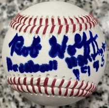 Bob Wolff Auto Signed Baseball w/COA “HOF ‘95” Ford Frick Award Winner