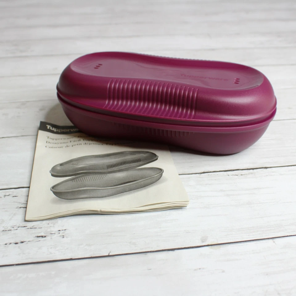 Tortillas de huevos para hacer desayuno Tupperware púrpura Foto 2 de 4