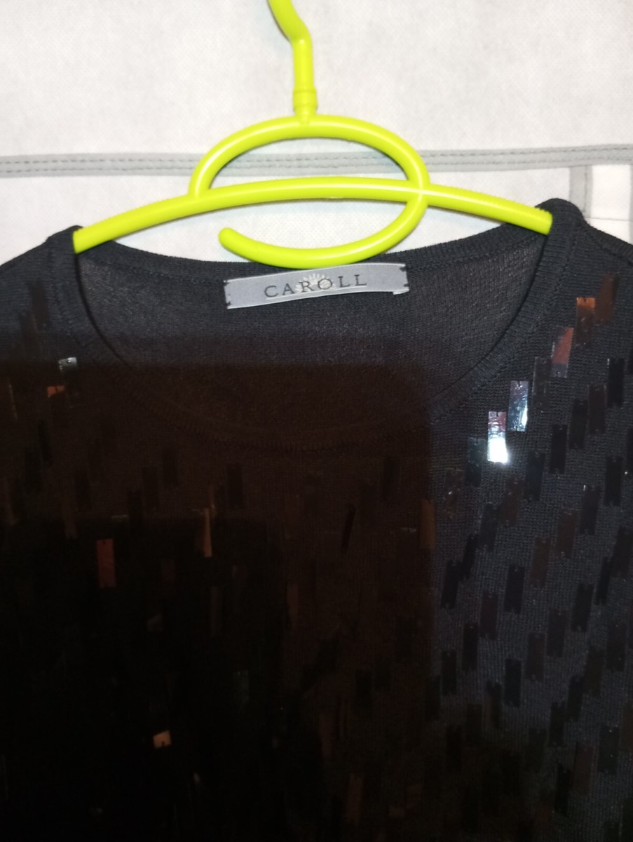 Tunique Femme Caroll Taille 40 Noire à Sequins - Très Bon État