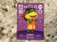 LEILANI #308 Animal Crossing Amiibo Authentic Nintendo Mint Card From Series 4