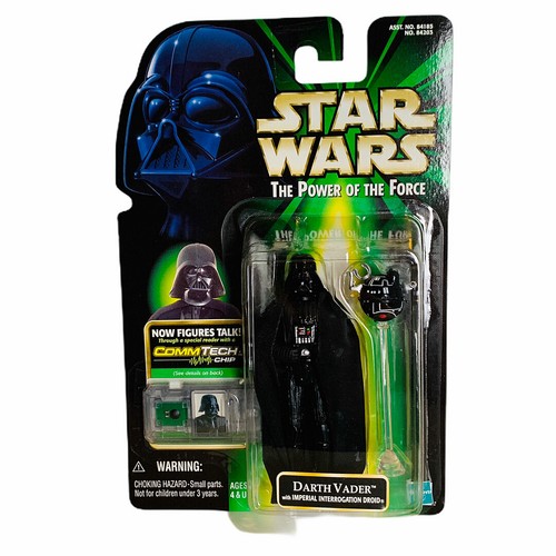 Star Wars Power of The Force Darth Vader w/Imperial Droid Commtech Vintage 1999 - Picture 2 of 3