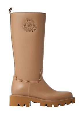 MONCLER Kickstream  Light Brown Rain Boots New