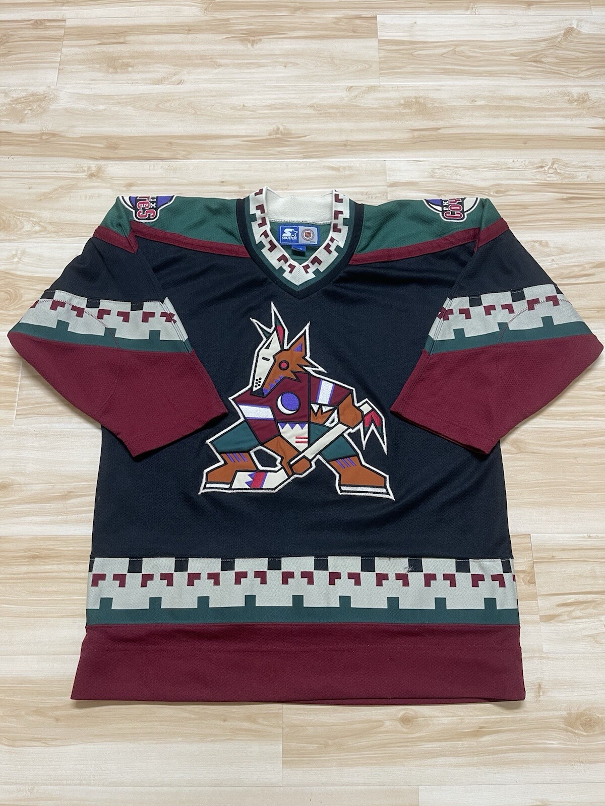 Vintage Starter Nhl Phoenix Coyotes Kachina Hockey Jersey Youth L/Xl