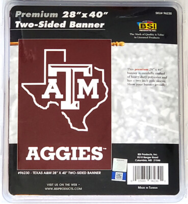 NCAA Texas A&M Aggies Double-Sided Garden Flag – 18x12 Inches Team Logo & Established Year - View #3