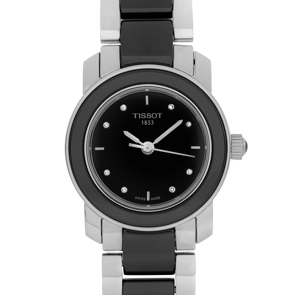 Tissot T-Trend 28mm Steel Ceramic Diamond Ladies Quartz Watch T064.210.22.056.00 - Image 2 of 4
