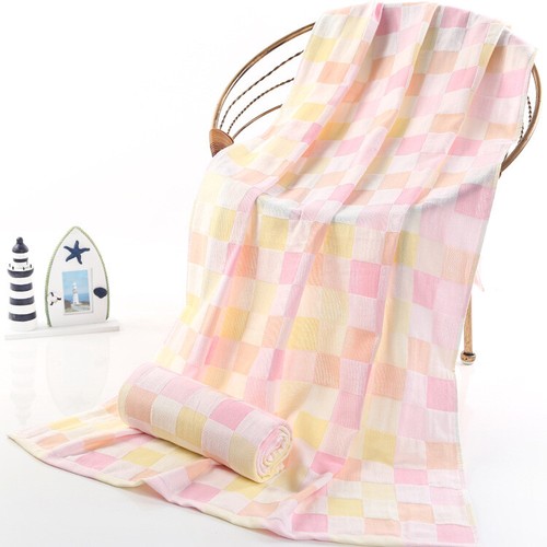 55in X 28in Bath Towel Thin For Summer Soft Gauze Cotton Towels 2 Ply For Kids - Bild 17 von 30