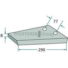 Lemiesz skrzydłowy prawy pas do Landsberg-Pöttinger nr V 00939502201, 939502201