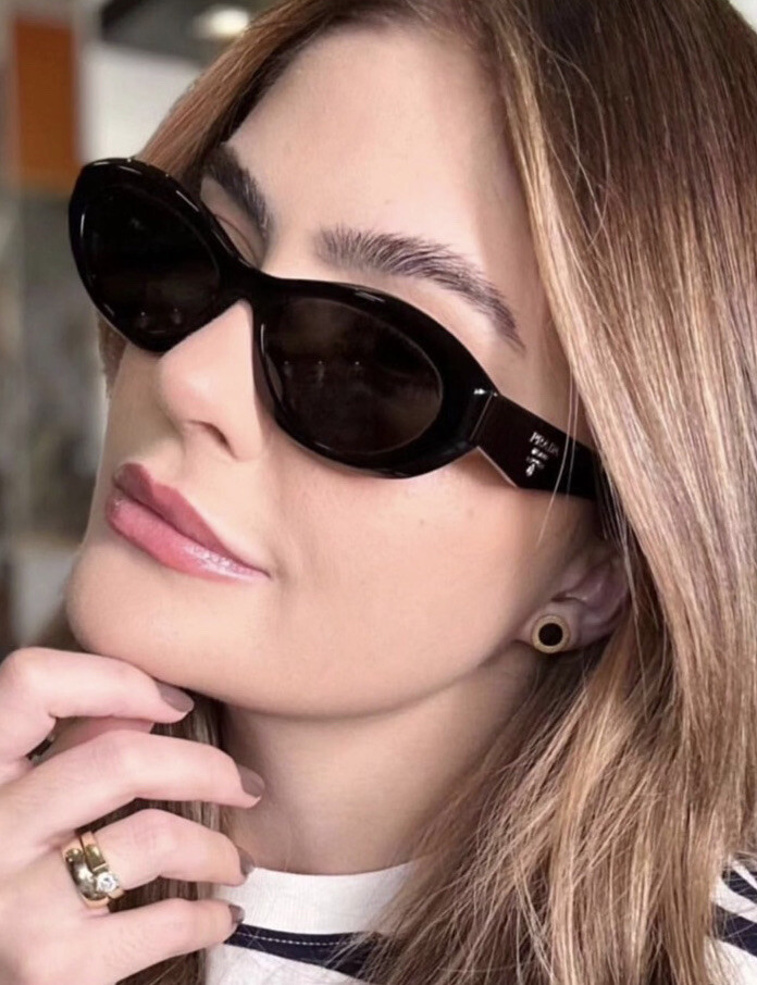 PRADA PR 26ZS 16K08Z Black Dark Grey Women Sunglasses PRADA PR 26ZS 16K08Z Black Dark Grey Women Sunglasses