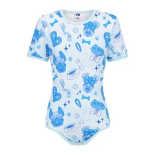 ODU Good Boy Puppy Play Adult Diaper Cover / Bodysuit - Blue