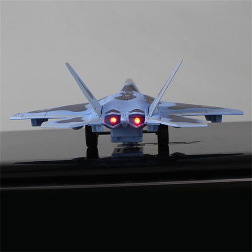 1:100 Aviation Aircraft Model F-22 Alloy Fighter Aircraft Sound&Light Pull Back - Picture 7 of 14