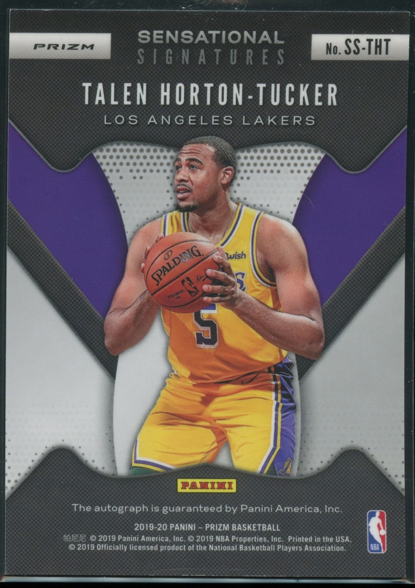 TALEN HORTON-TUCKER Auto ルーキー カード 2019 Talen Horton-Tucker Rookie Auto Blue Prizm Sensational