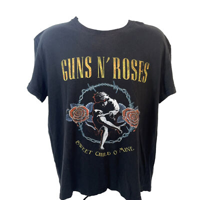Guns N Roses Shirt Women 2XL Sweet Child Of Mine Black Short Sleeve Crew Neck