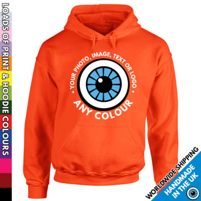 Erwachsene individuell bedruckter Hoodie - Ihr Design Bild Logo personalisiert Damen & Herren