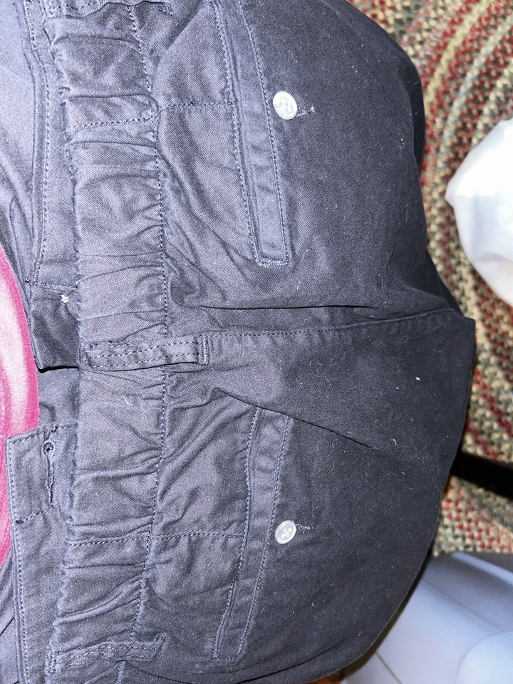 Old Navy Women's Black Stretchy Casual Chino Khaki Cotton Pants size XL