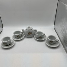 Vintage Mini Porcelain Tea Set 10pc Doll House Dishes Sweet Princess