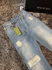 100% Original Gucci Jeans Gr. 26 Damen Neu Preis 1.400€ Music 27 Schlaghose