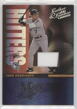 2005 Donruss Leather & Lumber Hitters Inc Jerseys 88/100 Ivan Rodriguez HOF nd3