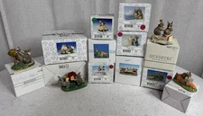 NEW Fitz & Floyd Charming Tails Lot Of 12 Figures in Box Boxes Mouse Friends