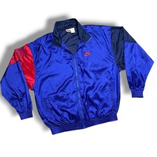 Vintage 80s 90s Nike Windbreaker Red Blue Color Block Gray Tag Jacket XL